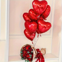 20 Ballons Cœur en Aluminium pour la Saint-Valentin et la Fête des Mères, 10 pouces, Rouge, Forme Cœur, Hélium, Décorations Durables pour Mariage