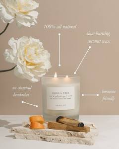 Bougie parfumée Lanjo en stock dans des pots en verre transparent, plusieurs parfums disponibles, vente en gros transfrontalière exclusive - Product Image 6