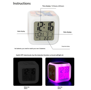 Truyền Nhiệt In Ấn Sáng Tạo Sinh Viên Thông Minh Đồng Hồ Báo Thức USB Máy Tính Để Bàn Kỹ Thuật Số LED Đồng Hồ Đếm Ngược Đồng Hồ Báo Thức - Product Image 6