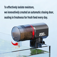 Alimentador de Peces Inteligente, Automático y Ecológico, con Batería, 200 ml de Gran Capacidad, Dispensador Temporizado, Alimentador Automático de Plástico Duradero para Acuario