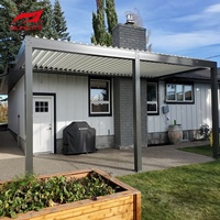 SUNC-Pergola moderne à toit rétractable, étanche, bioclimatique, électrique, en aluminium, pour l'extérieur
