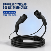 Câble d'extension Type 2 vers Type 2 UE 11kW 16A Triphasé pour recharge de VE 7m Cuivre Pur IEC 62196-2 EVSE pour Station Murale Domestique