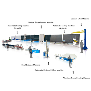 Ligne de production de verre isolant entièrement automatique Siemens avec machine de découpe de verre CNC et équipement de lavage et de séchage vertical - Product Image 1