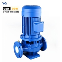 Pompe centrifuge verticale en ligne personnalisable à haute pression pour le surpressionnement des conduites et la circulation de l'eau dans les bâtiments
