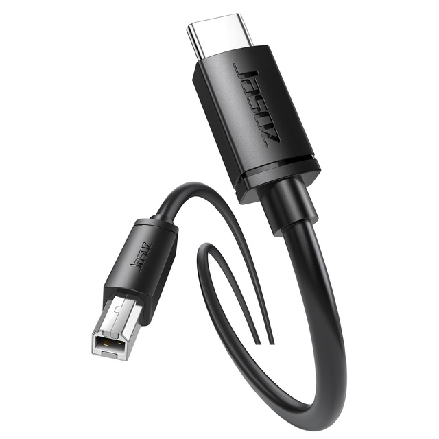 Jasoz 5A Fast Charging USB C to USB B Printer Cable 0.5m 3m Long 24/28AWG Type C Male B Male Braid Shielding for Camera Computer