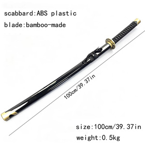 Cuchillo de Bambú de <span class=keywords><strong>Anime</strong></span> Rurouni Kenshin, Espada Invertida, Accesorio para Cosplay, Arma de Madera - Product Image 2