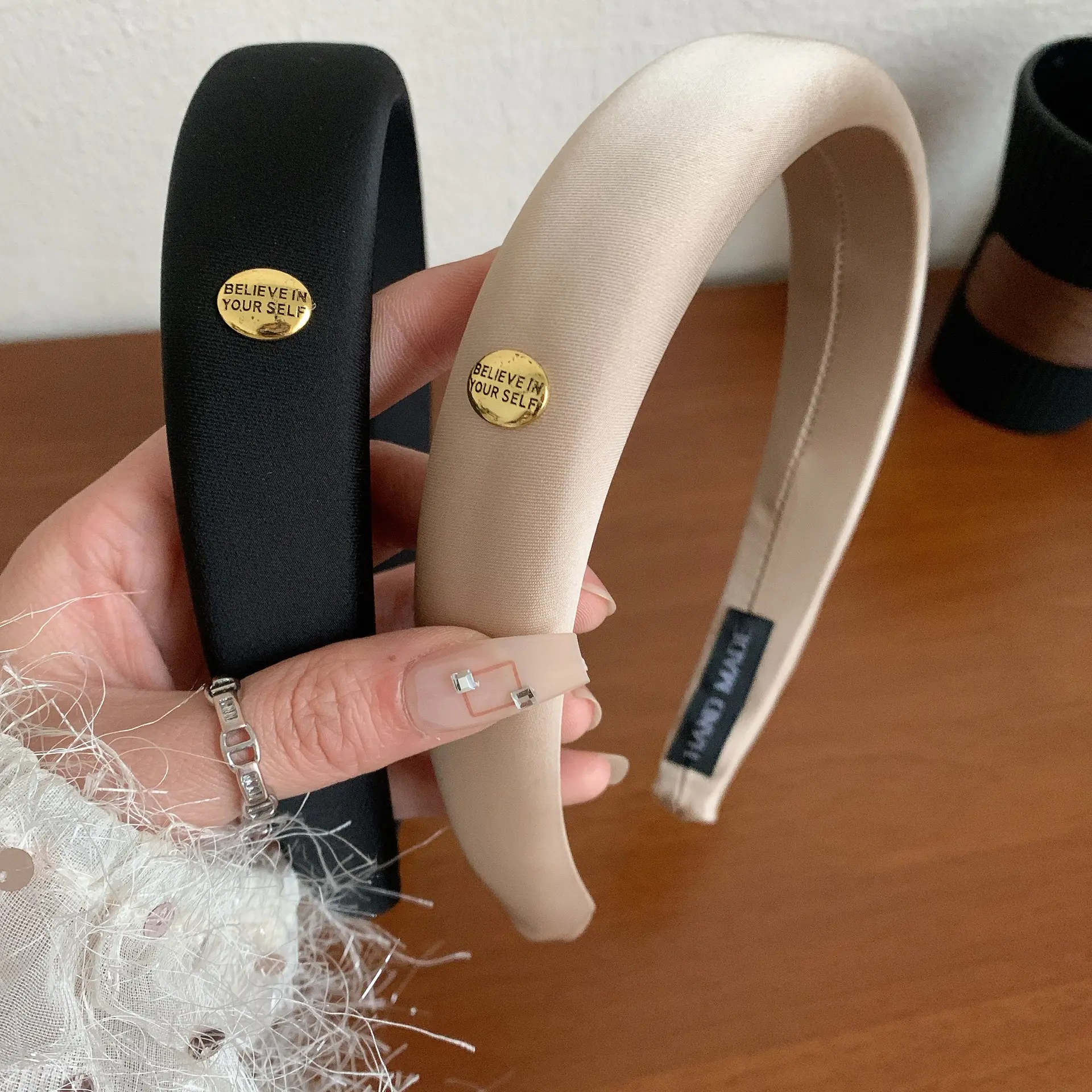 Fashion French Hairband Small Gold Buckle Satin Texture Silk Hair Bands for Girls Hair Hoops High Vertex Hair Accessories(HA016)
