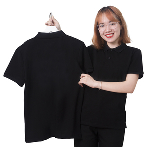 เสื้อโปโลสีดำระบายอากาศผ้าสแปนเด็กซ์หรือเครื่องแบบบริษัทโพลีเอสเตอร์โรงงานในเวียดนาม - Product Image 1