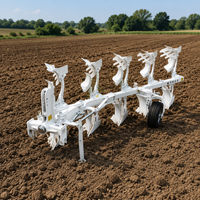 Charrue à socs réversible agricole professionnelle 3+1 socs pour tracteur