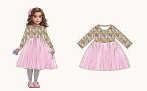 Vestito Tutu Rosso per Bambine, Abito Principessa a Maniche Lunghe per Feste Natalizie e Vacanze, 3-8 Anni - Product Image 5