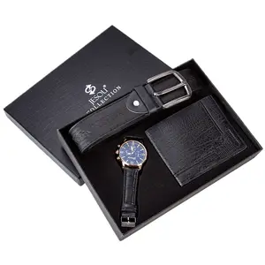 Men's Gift Set Exquisite Packaging Self Setting Belt Watch Wallet Set