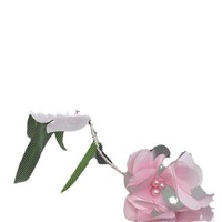 Tissu brodé en tulle 3D avec perles de roses, tissu brodé pour robe de soirée, robe de mariée, 100% polyester