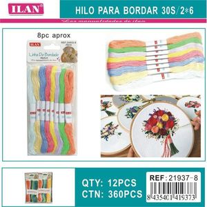 Filo da Ricamo Iln 30s/2*6 Multicolore per Cucito a Mano e Lavori Artigianali - Product Image 3