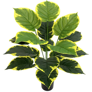 18 foglie pianta tropicale decorazione casa mazzo piante al coperto piante artificiali Bonsai per la decorazione della casa