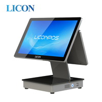 Sistema POS LED8 VFD220 con Pantalla Táctil de 15 Pulgadas, Pantalla Secundaria de 9.7 Pulgadas, 2GB de RAM, WIFI/Bluetooth, Windows/Android, Caja Registradora Gratuita