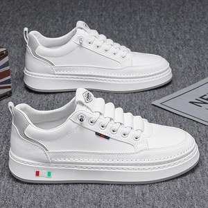 Zapatillas de Piel Auténtica con Cordones, Modernas y Versátiles, Cómodas y Duraderas, Antideslizantes para Hombre, Primavera/Verano-Otoño - Product Image 3
