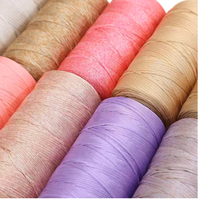 Haute qualité 250g/boule ruban plat fil de soie de glace fil de Crochet recyclé à tricoter à la main fil de Crochet pour sacs fil de fantaisie