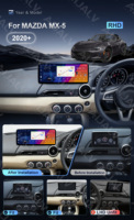 Para MAZDA 2020+ MX-5 con volante a la derecha (RHD) de 12.3 pulgadas, Radio AIJALV con placa frontal de fábrica, Android Auto universal, Carplay, 64GB 128GB, Cable de conexión para pantalla estéreo