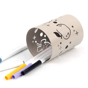 Multi-Functional Modern Simple Design Round Shape Metal Pen <b>Holder</b> for Desk <b>Makeup</b> Brushes Cup Pencil <b>Holders</b> - Product Image 6