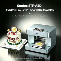 Mini Impresora de Alimentos de Escritorio con Función de Corte, Impresión en Obleas, Fondant y Papel, Pantalla PLC, Imágenes Personalizadas, Máquina de Decoración de Pastelería DIY