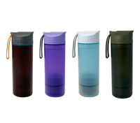 Bouteille filtrante à eau portable de haute qualité pour l'extérieur, OEM, faible MOQ, sans BPA, pour la randonnée, le camping et le trekking