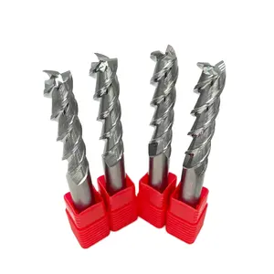 BKEA CNC End Mill Router Bit HRC45 Solid Carbide Compression for Aluminum Smooth Chip Removal Tin Coating OEM ODM Supported