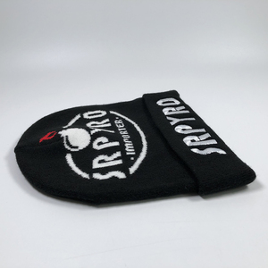 Custom 3D Puff bordado Cuff Beanie calidad superior <span class=keywords><strong>Emn</strong></span> gimnasio al aire libre cálido cráneo Toques 100% acrílico negro deportes de punto sombreros - Product Image 3