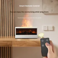 Diffuseur d'huiles essentielles aromatiques pour cheminée, diffuseur de flamme colorée, humidificateur de cheminée avec télécommande pour la maison et le bureau