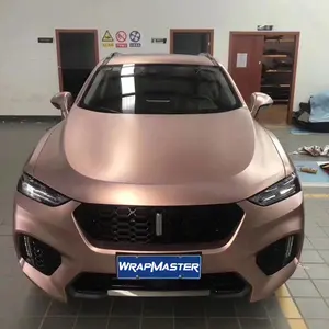 WRAPMASTER 1.52*17M <span class=keywords><strong>Rose</strong></span> Gold Satin Metallic Automotive Vehicle Auto Vinyl Wrap pour voiture - Product Image 2