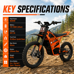 <span class=keywords><strong>Moto</strong></span> électrique haute puissance 8000W SLMD-2X, batterie lithium 72V, <span class=keywords><strong>moto</strong></span> tout-terrain professionnelle, en stock DDP - Product Image 6