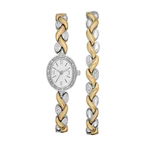 Роскошный дизайн 2021, женские повседневные модные часы с кристаллами и браслет, комплект часов, двухцветные женские часы, женские часы, женские часы