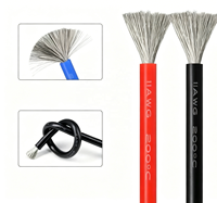 Cable Eléctrico de Silicona 6AWG, Cable de Cobre Estañado con Aislamiento de Silicona Flexible para Paquete de Baterías de Litio