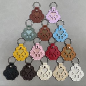 LLavero portátil de cuero PU para mascotas, llavero con forma de pata de gato, cachorro, llaveros de coche de cuero conmemorativo para mascotas - Product Image 2