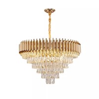 Lustre décoratif en cristal de luxe de l'Empire français pour lampe de salon plafond moderne simple chambre à coucher