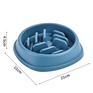 Large Slow <b>Feeder</b> Dog <b>Cat</b> Bowl - Anti-Choke Anti-Slip Pet Food Dish - Product Image 1