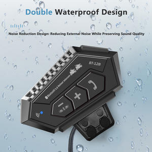 Auriculares Bluetooth para Casco de Motocicleta IP67 Resistentes al Agua BT-12B, Intercomunicador de 30M para 2 Conductores - Product Image 2
