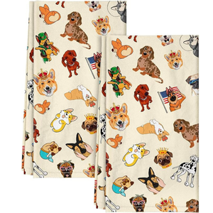 Serviettes en coton biologique 100% à carreaux blancs |   Ensemble de 12 serviettes de cuisine multi-usages, très absorbantes et à séchage rapide - Product Image 3