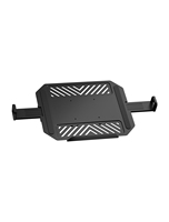Support de montage pour ordinateur portable pour bras de moniteur, plaque de support ventilée noire avec trous VESA et poignées, support pour ordinateur portable pour le jeu