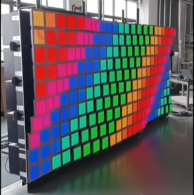 Customizable Interactive Art Installation LED Display Dynamic Retractable Matrix Screen for Exhibitions Backdrop Displays