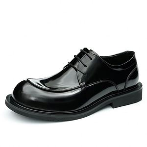 Chaussures Derby ASTON M.JAZZ à bout large pour hommes - Formelles et professionnelles, idéales pour les pieds larges, à lacets, antidérapantes, avec design patchwork et semelle extérieure en caoutchouc - Product Image 4