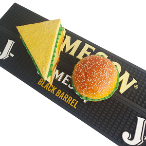 Branded Silicone PVC <b>Pub</b> Mat Rubber Bar Runner Beer Spill Pad Rail Mat Drip Tray Non Slip Service Mat <b>Table</b> Coaster Placemat Pad - Product Image 1