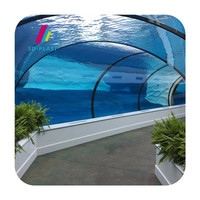 Grand aquarium en acrylique personnalisé, cylindre en verre acrylique transparent et aquarium rectangulaire