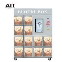 Distributeur automatique de fleurs haut de gamme AIT avec écran tactile de 22 pouces, refroidissement par compresseur, gestion basée sur le cloud, options de paiement multiples