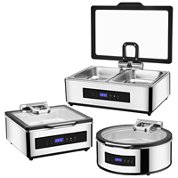 Chauffe-Plat Électrique de Luxe en Acier Inoxydable avec Contrôle Numérique de la Température pour Buffets, Hôtels, Restaurants et Traiteurs