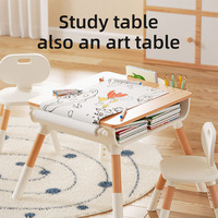 Ensemble bureau et chaise pour bébé et tout-petit en PP moderne, sûr, écologique, non toxique, multifonctionnel, pour l'école, le salon
