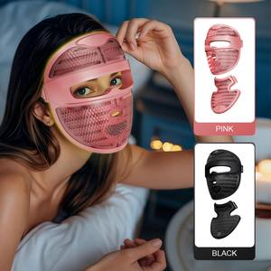 Appareil de photothérapie faciale multi-couleurs pour les soins de la peau à domicile, traitement des cernes et réduction des pores, masque LED - Product Image 1
