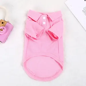 Pakaian Hewan Peliharaan Baru 2024, Baju Musim Panas Katun Sejuk untuk Luar Ruangan, Kaos Polo Anjing - Product Image 3