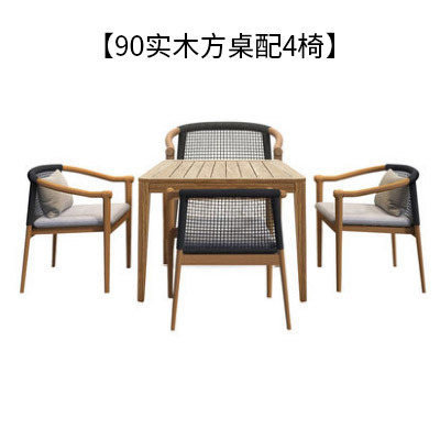 Mesa cuadrada 90 con 4 sillas