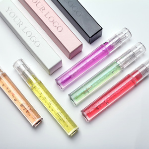 OEM Glass <b>Lip</b> Gloss 5ml Glitter Liquid Plump <b>Lips</b> Sparkling <b>Lip</b> Oil With Custom Logo Packaging - Product Image 1