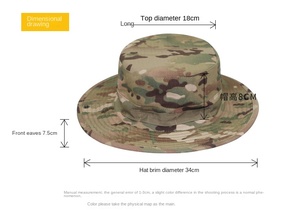 Đa chức năng ngụy trang mùa hè Mũ Boonie chiến thuật Penny mặt trời bảo vệ ngư dân mũ cá thoáng khí ngoài trời phù hợp - Product Image 3